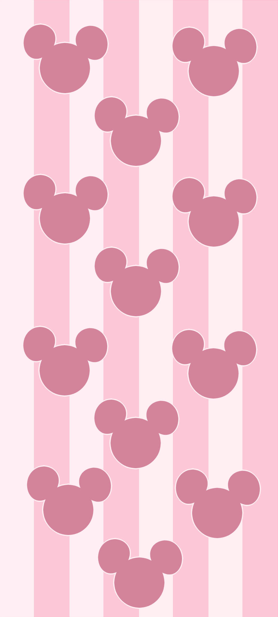 Mickey Розовый Логотип Disney Шпалери