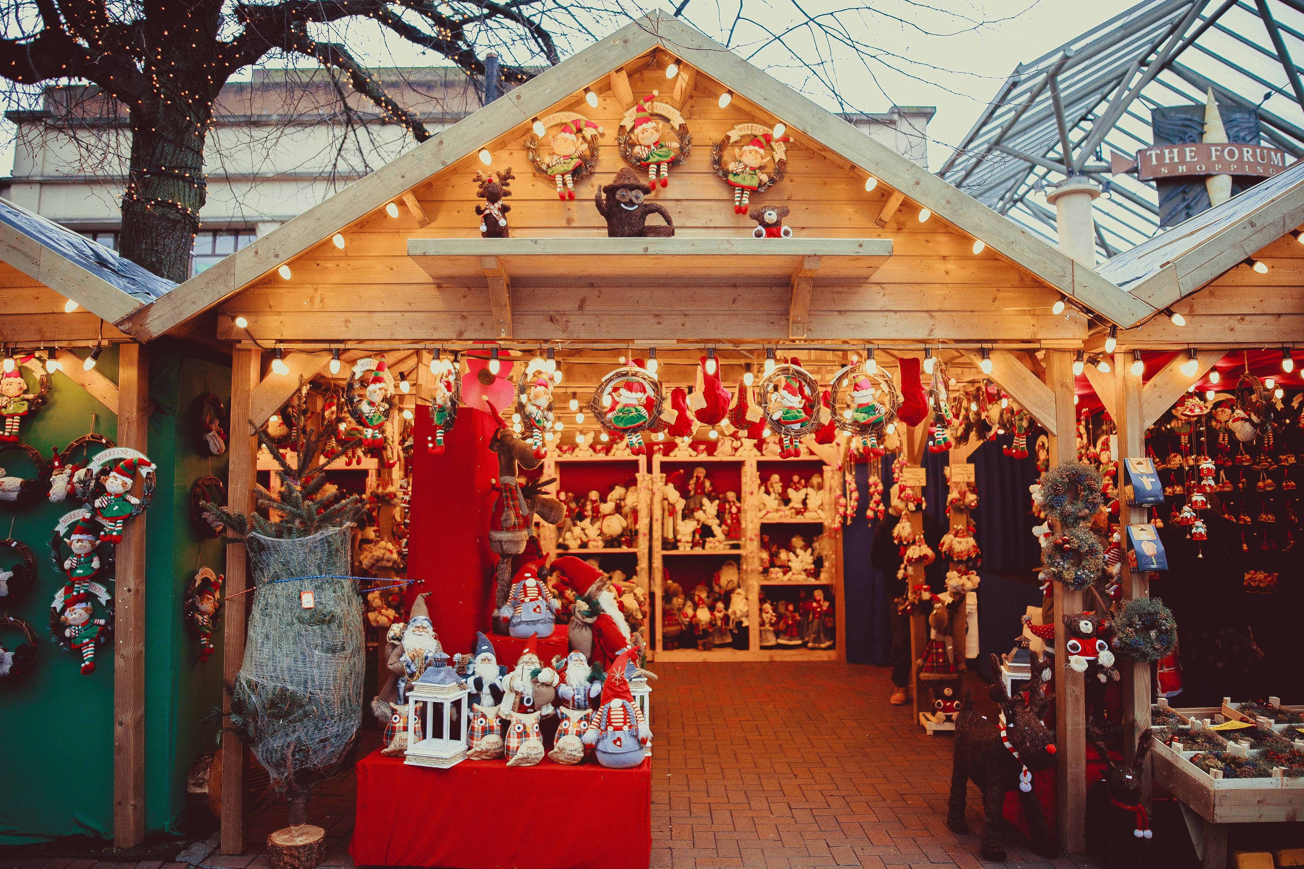 Різдвяний ярмарок високої роздільної здатності Шпалери