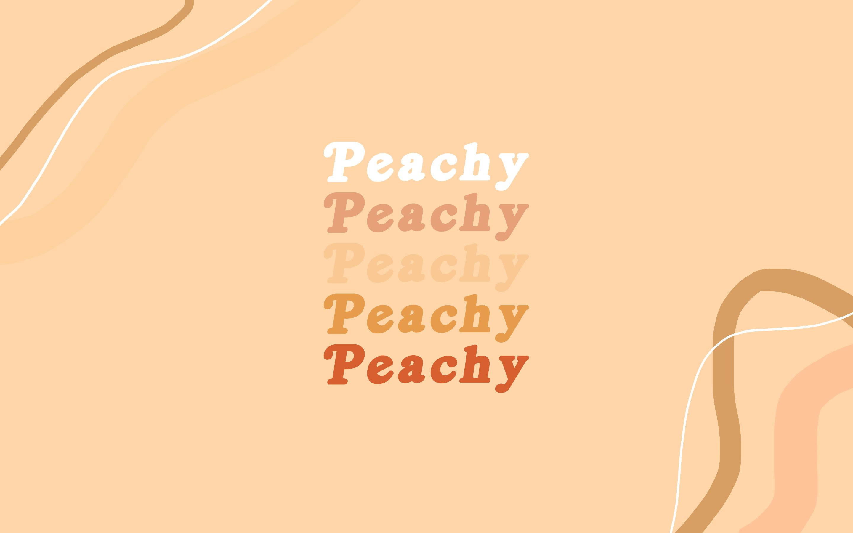 Світло-коричневий естетичний плакат Peachy Шпалери