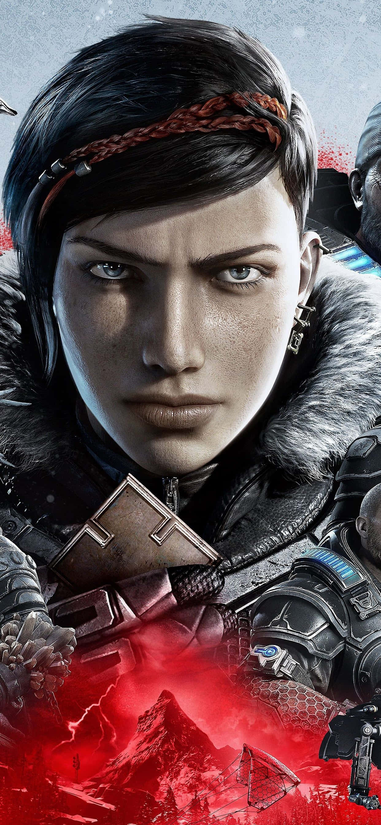 Фон iPhone XS Max с серьезной Кайт из Gears of War 5 Шпалери