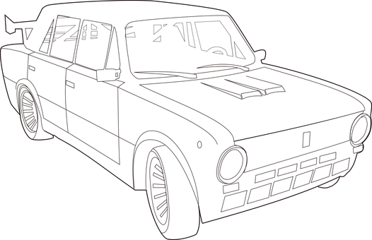 Силует винтажного автомобіля Шпалери