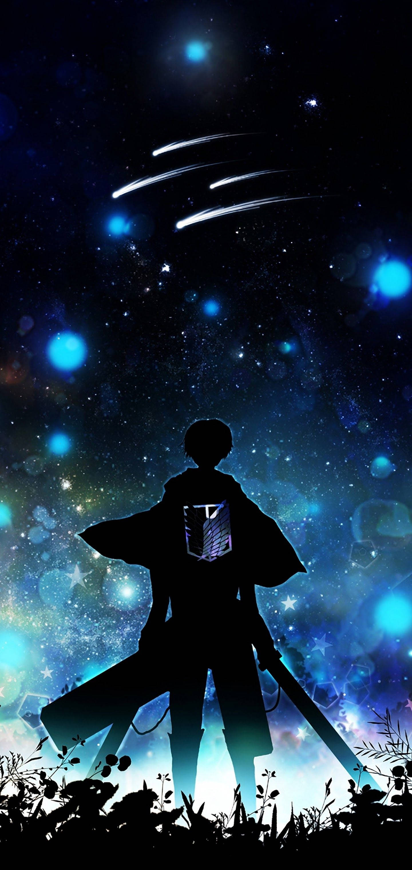 Силует Ерена Attack On Titan iPhone Шпалери