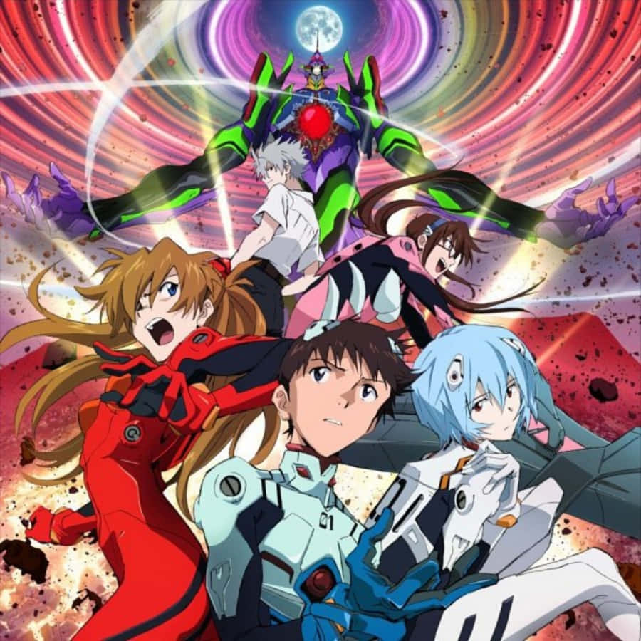 Синдзи Икари и Каору в оригинальной классике аниме, Neon Genesis Evangelion Шпалери