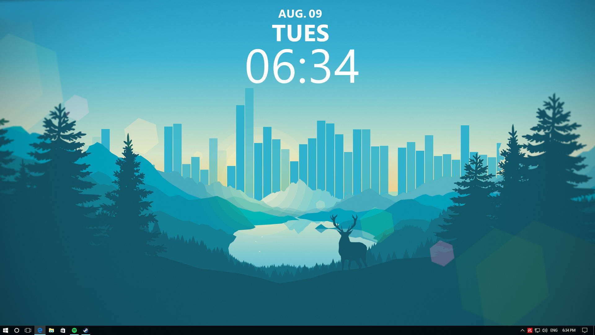 Скін Rainmeter у природній тематиці Шпалери