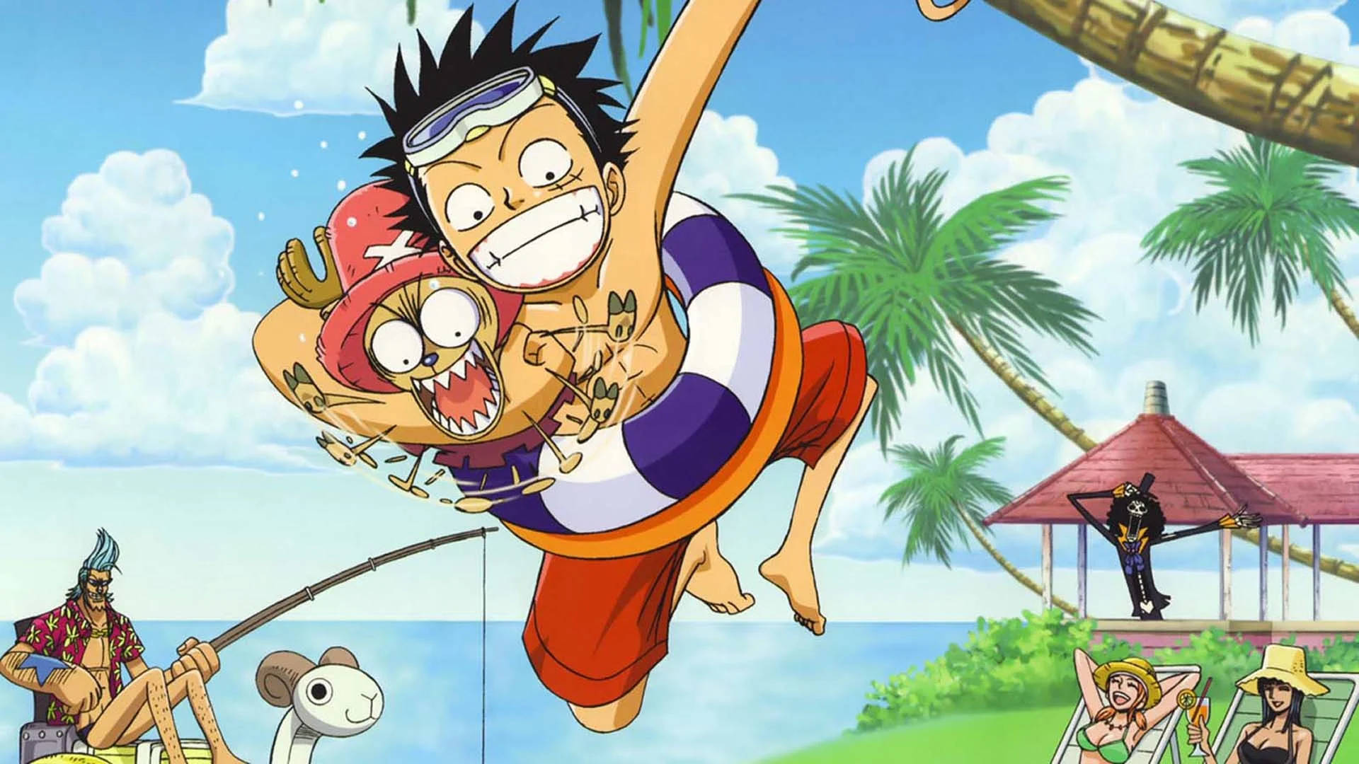 Смішна аніме команда піратів One Piece Шпалери