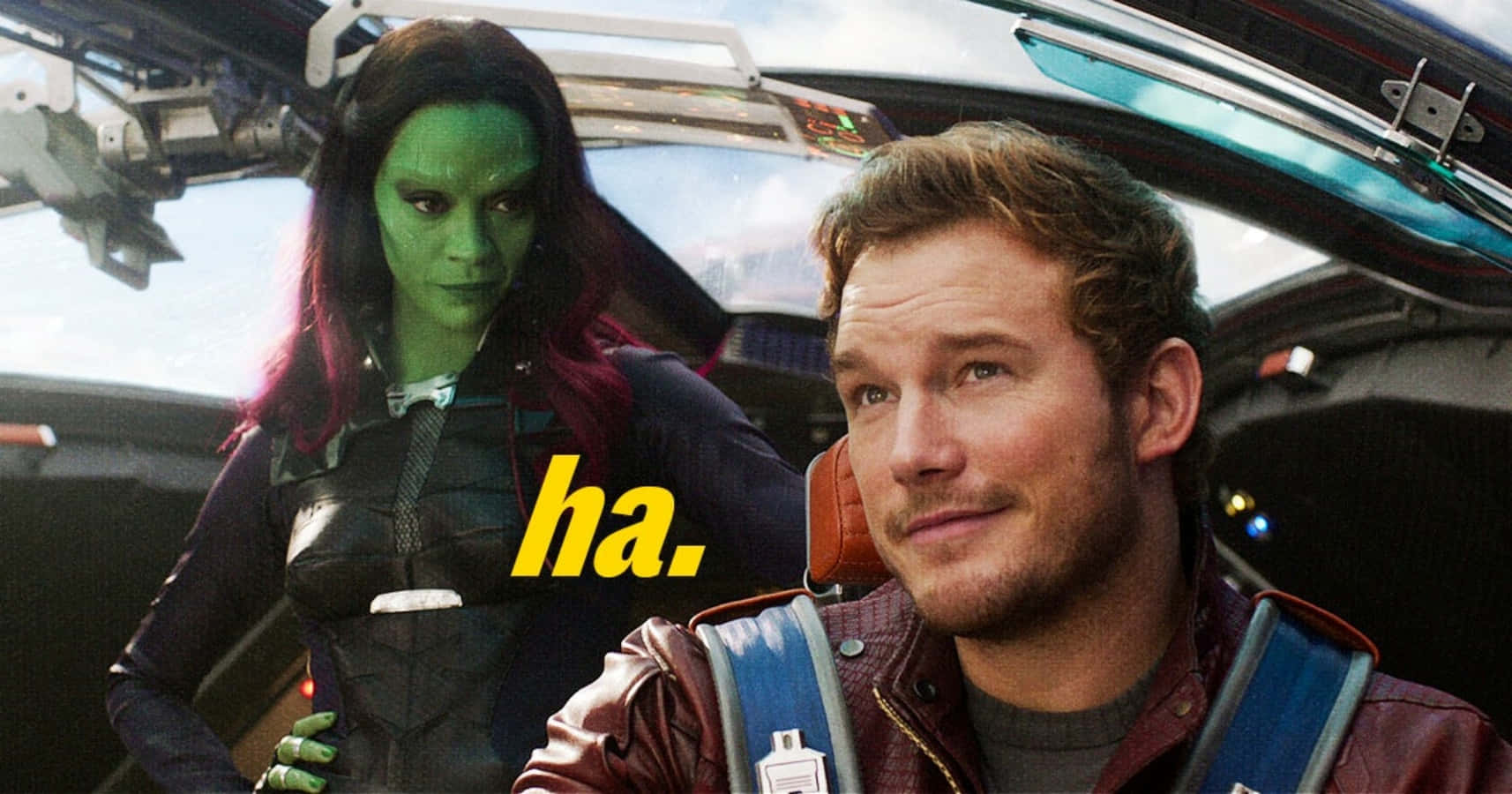 Смішне зображення Зоряного Лорда та Гамори з Marvel Шпалери