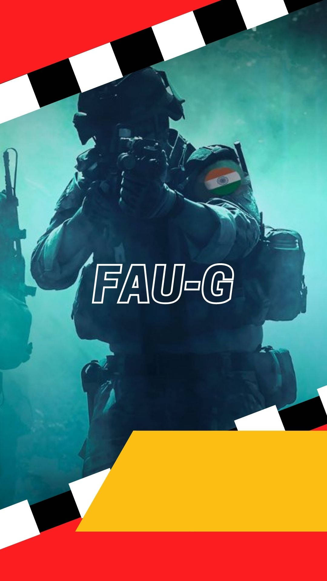 Солдат цілиться з автомата FAU-G кольоровий Шпалери