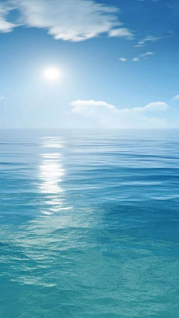 Сонце над синім морем iPhone Шпалери