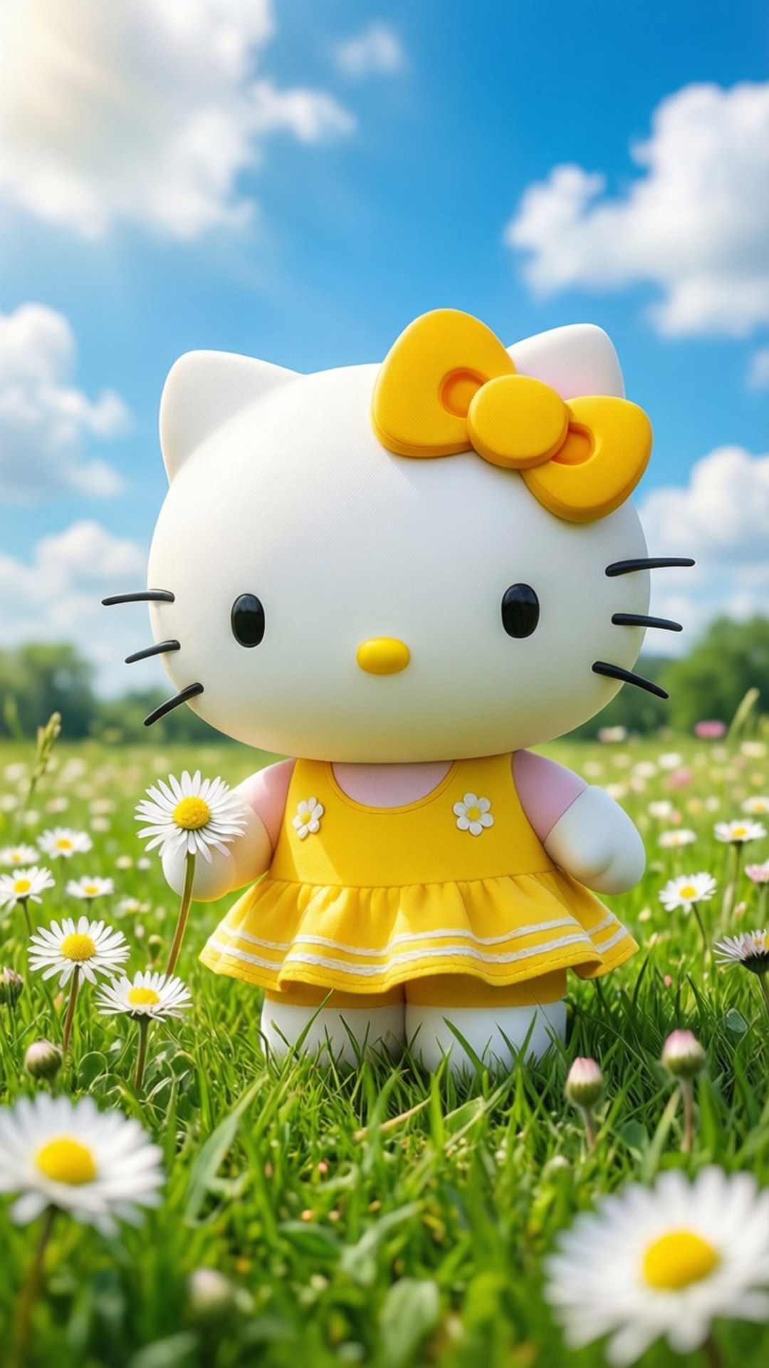 Сонячний день Hello Kitty Шпалери
