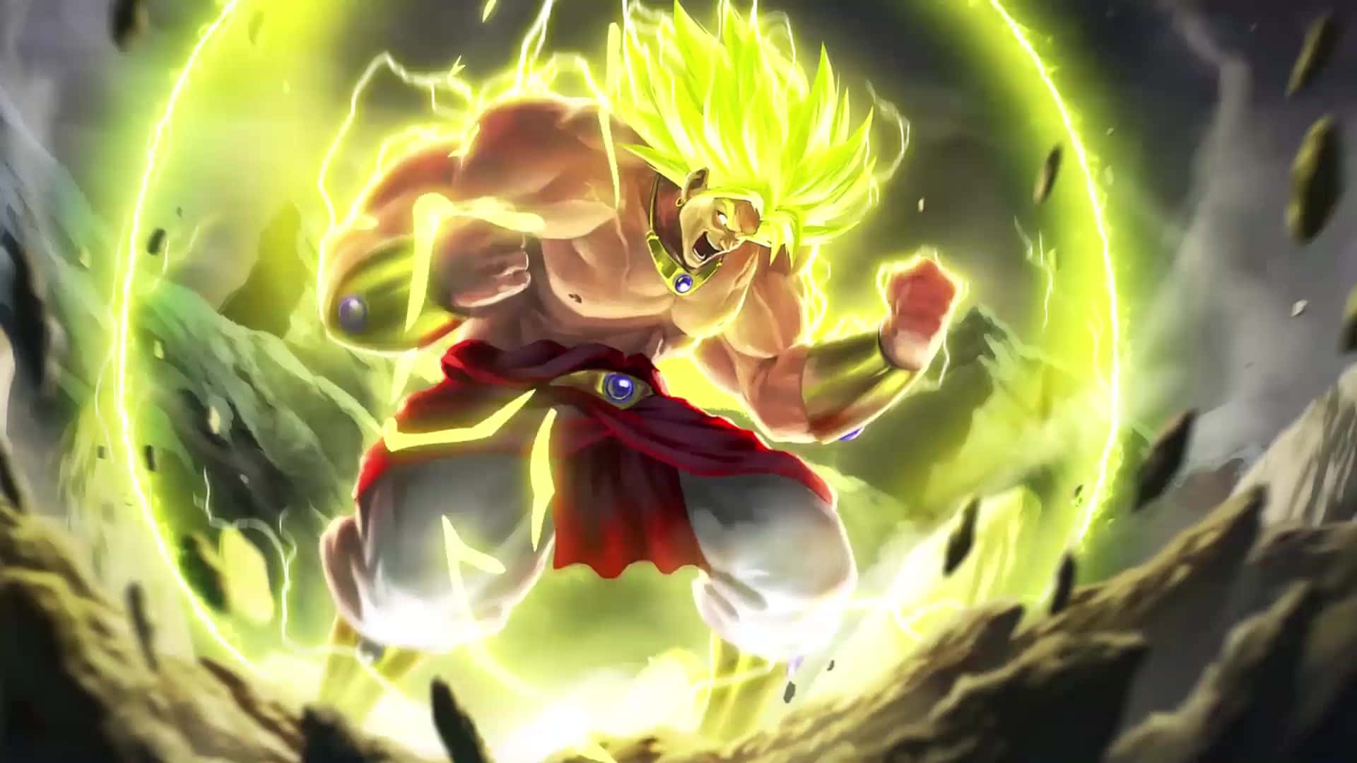 Стань свідком епічної битви між Супер Саяном Бролі та Ґоку в Dragon Ball Super: Broly! Шпалери