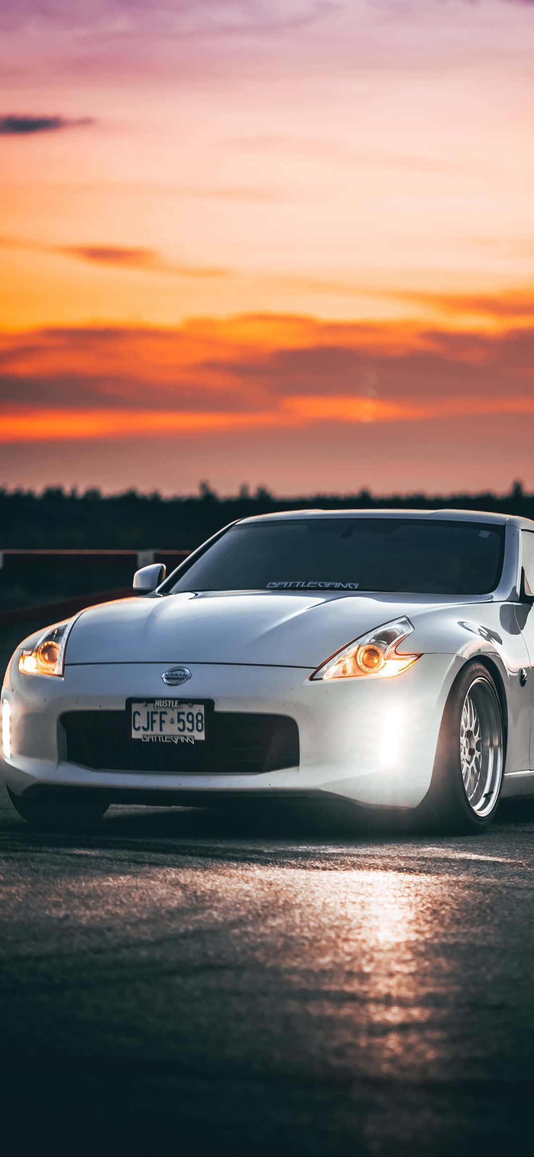 Стильная поездка — Nissan 350Z на iPhone Шпалери