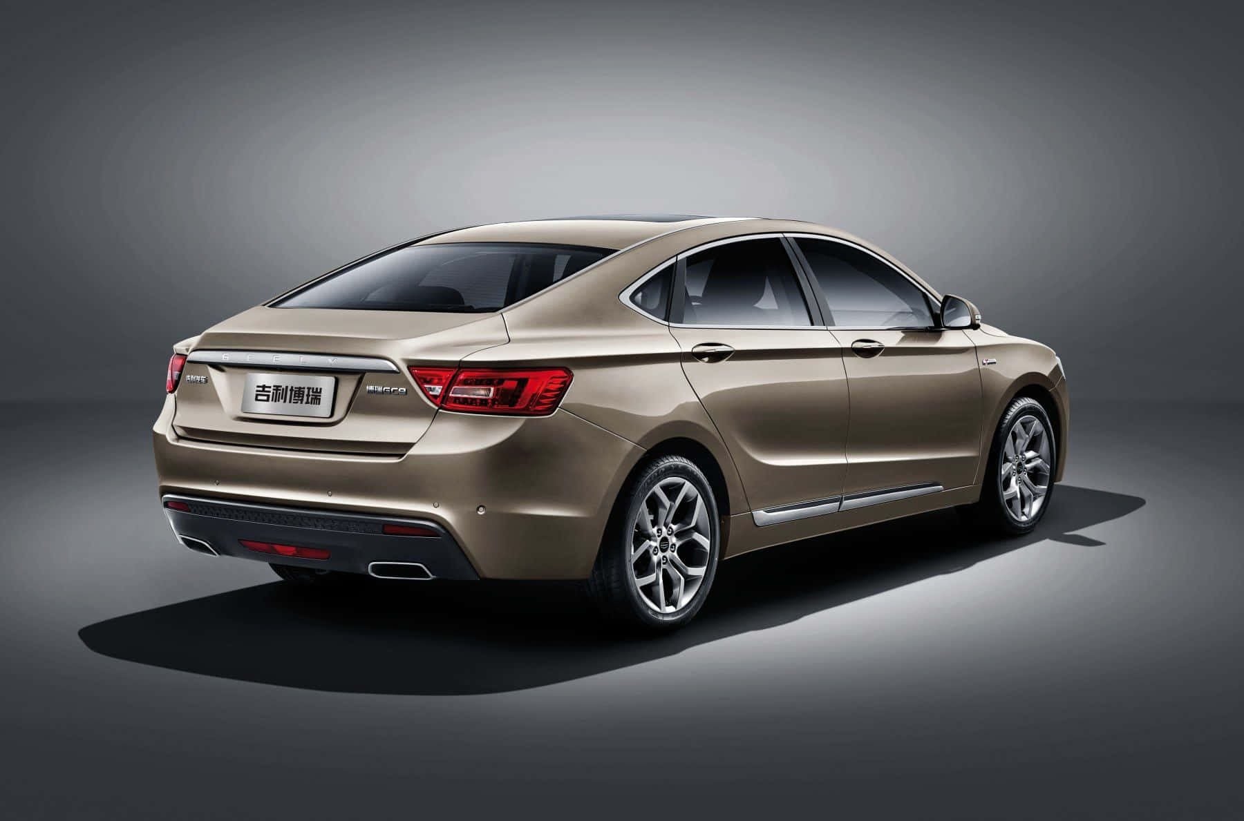 Стильный Geely седан в движении Шпалери