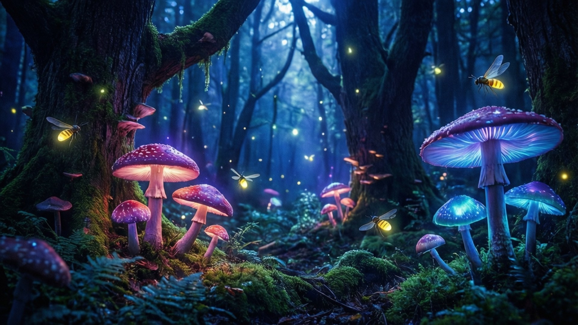 Сяючий ліс Шпалери