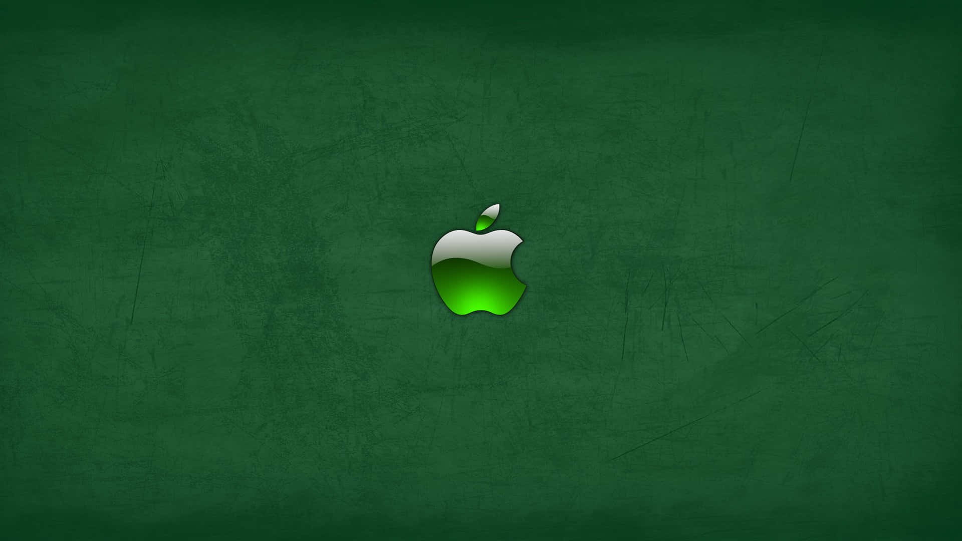 Темно-зелений логотип Apple HD фон Шпалери