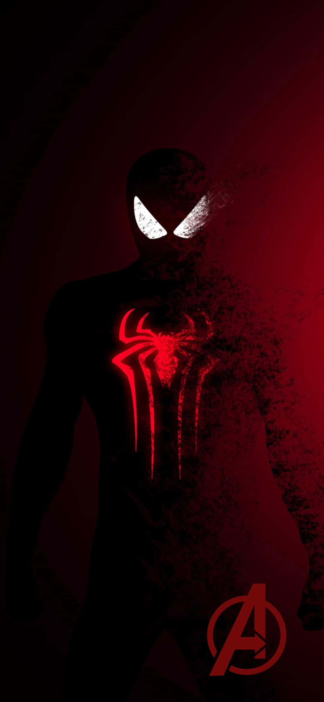 Dark Red iPhone XS Avengers Background Spider-man Шпалери