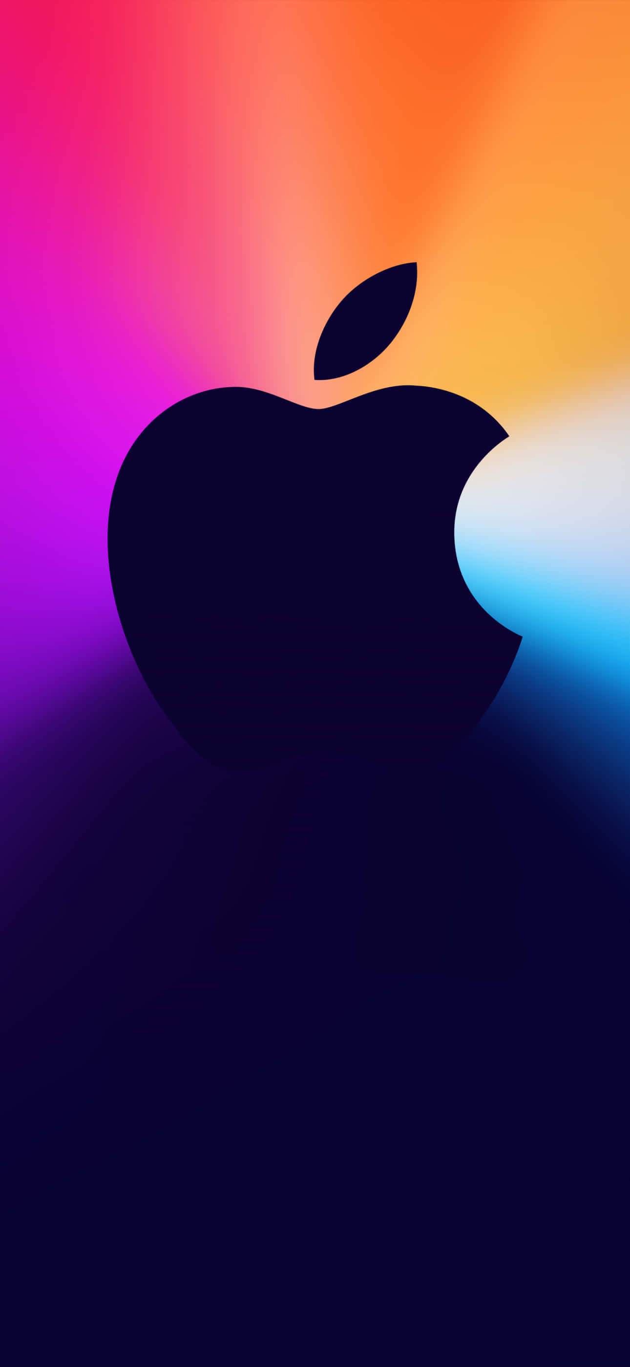 Темно-синий фон с логотипом Apple в стиле Pixel 3 Шпалери