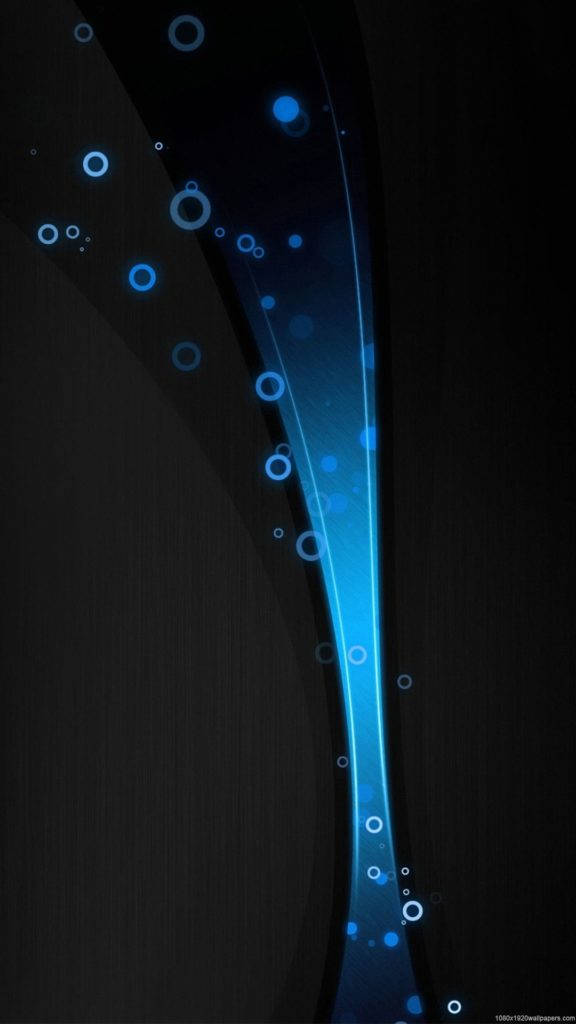 Темні сині криві та бульбашки Android Шпалери