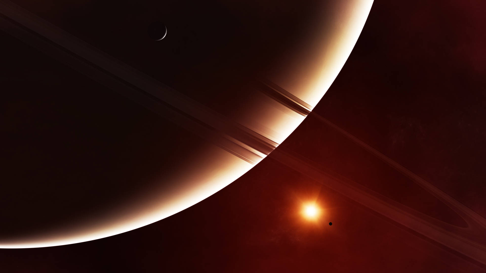 Теплий Сатурн 4K — 4K космос гіф Шпалери