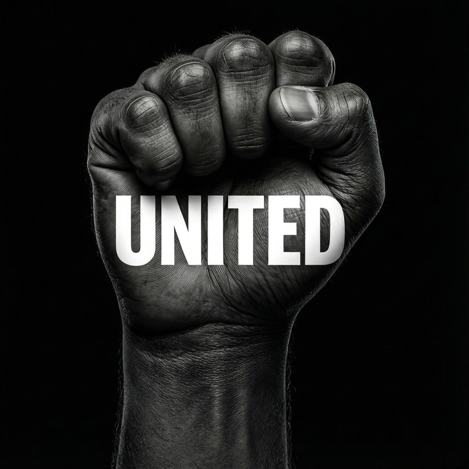 Типографический кулак «UNITED» Шпалери