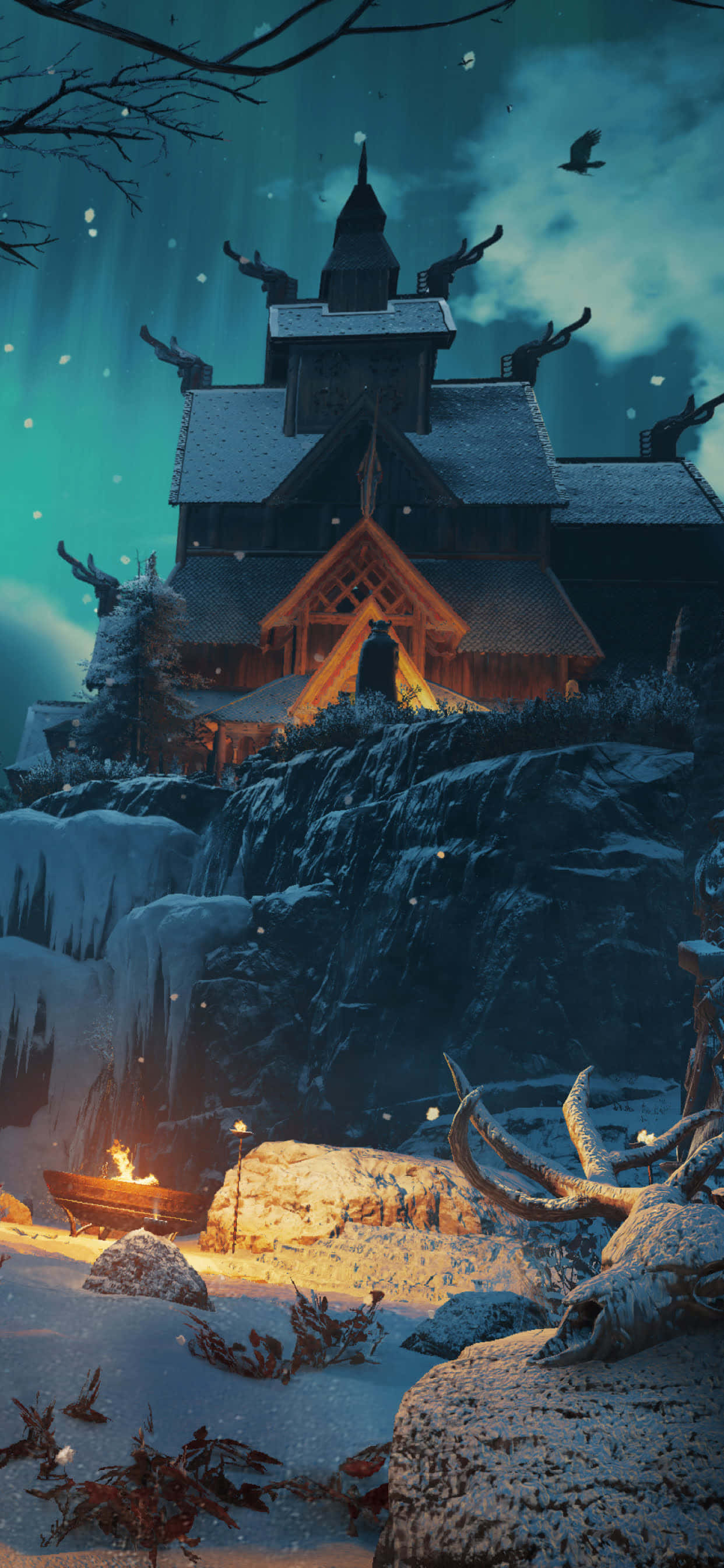 Невероятное Представление Assassin's Creed Valhalla на iPhone XS Max Шпалери