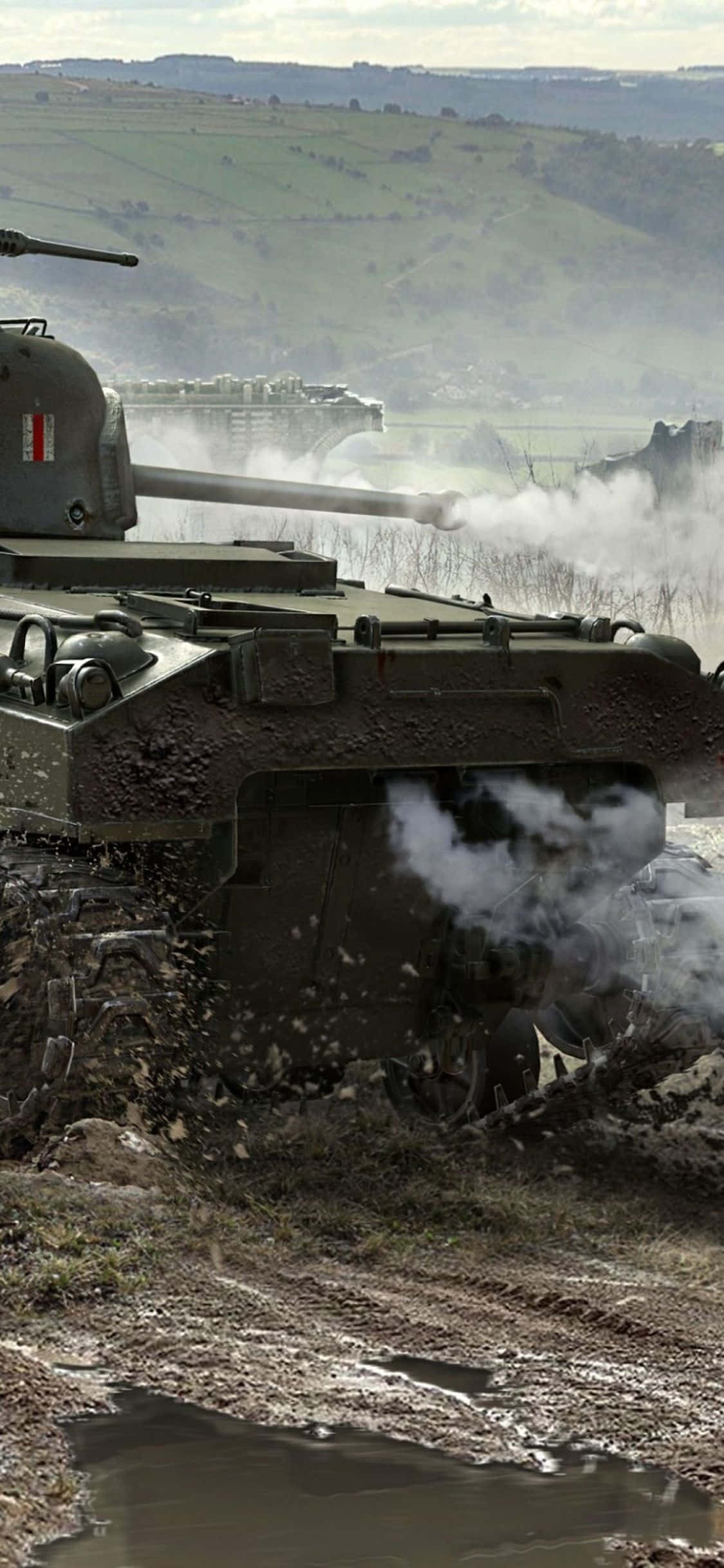 Овладей технологией с iPhone Xs Tanks Шпалери