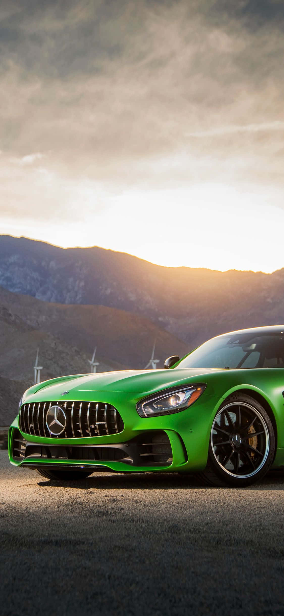 Android Amg Gt-r Зеленый Восход Фон Шпалери