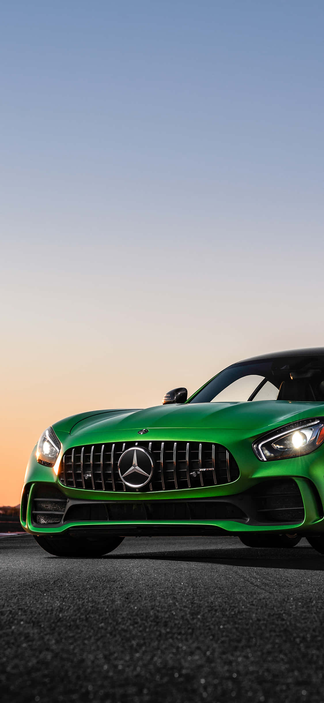 Фон iPhone X AMG GT-R Green AMG GT R Шпалери