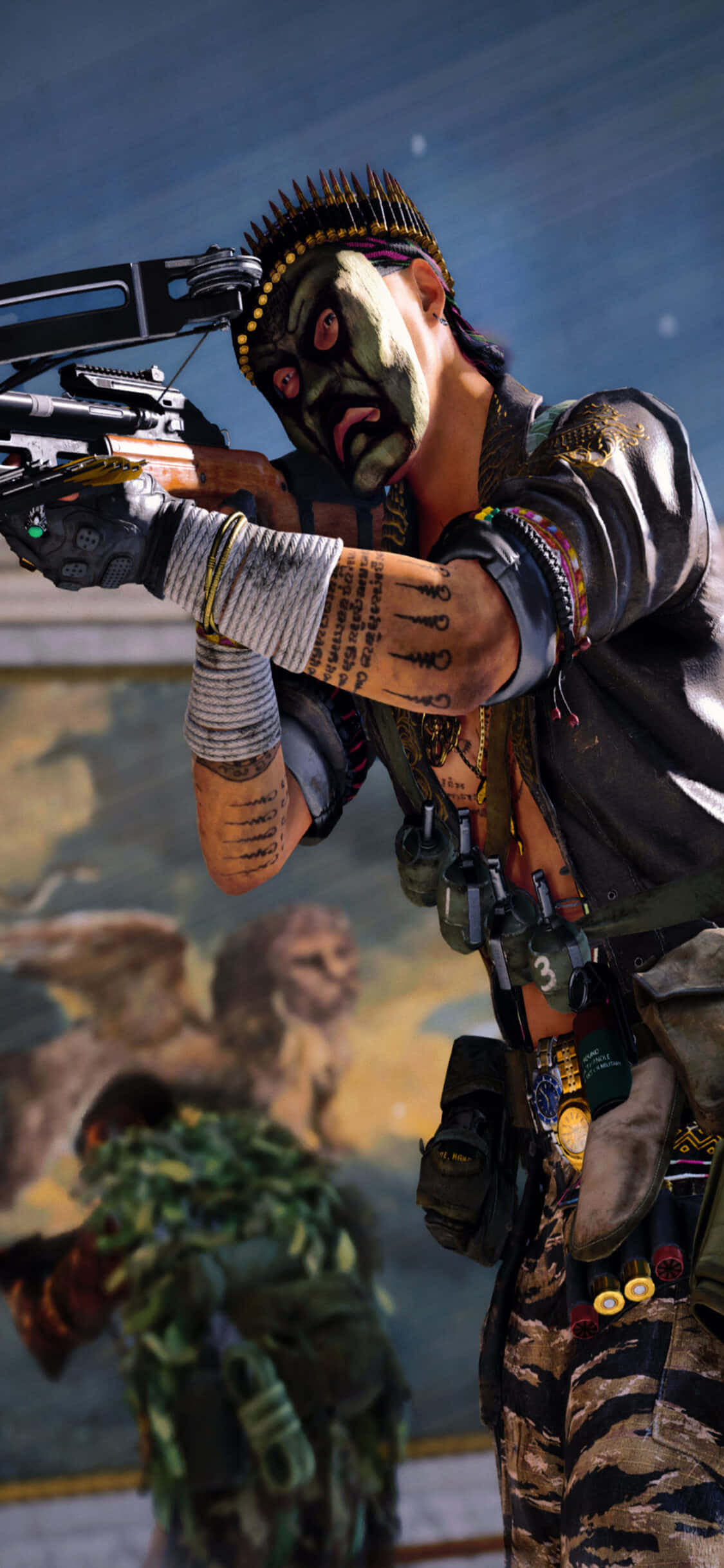 Фон iPhone Xs Call Of Duty Black Ops Cold War Арбалет Шпалери