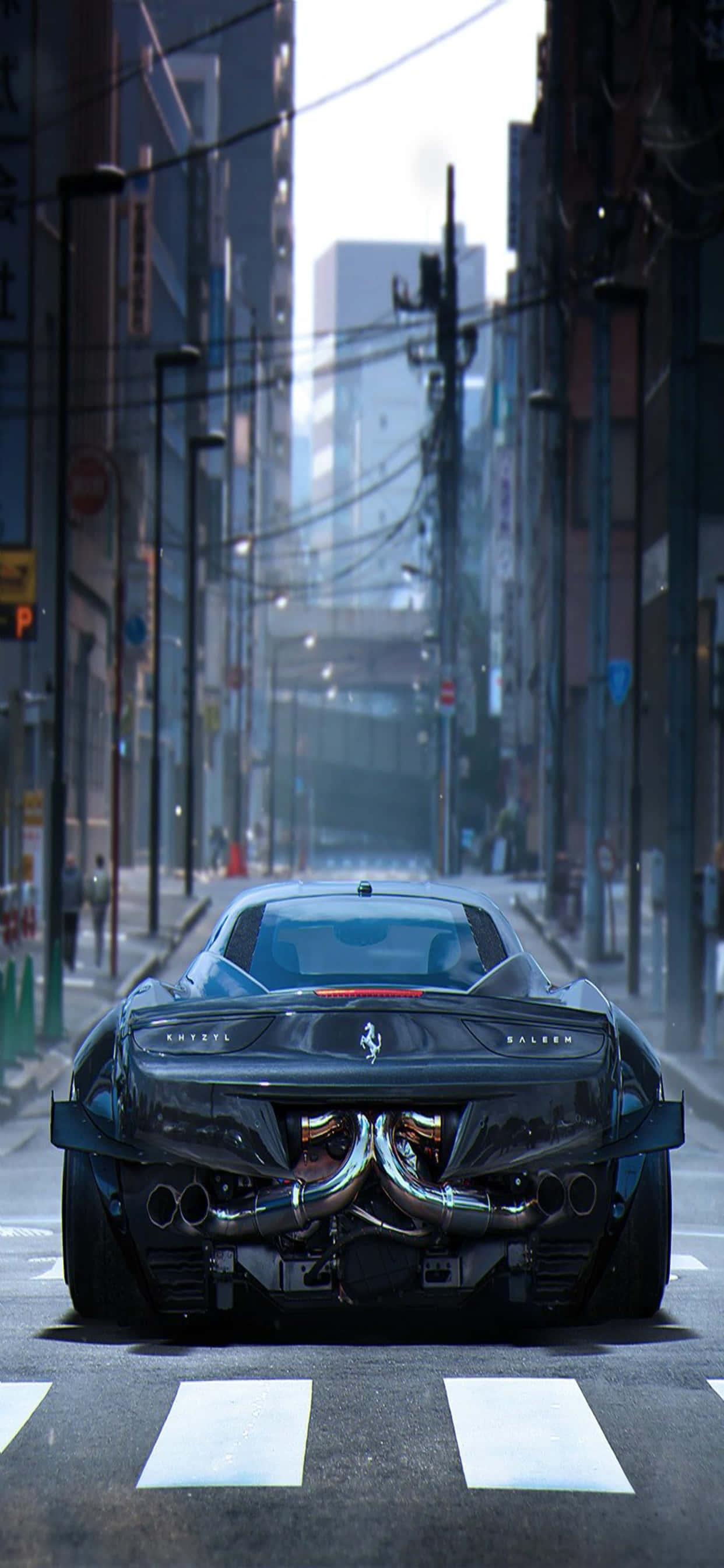 iPhone Xs Max Ferrari Фон Черный Ferrari 458 Шпалери