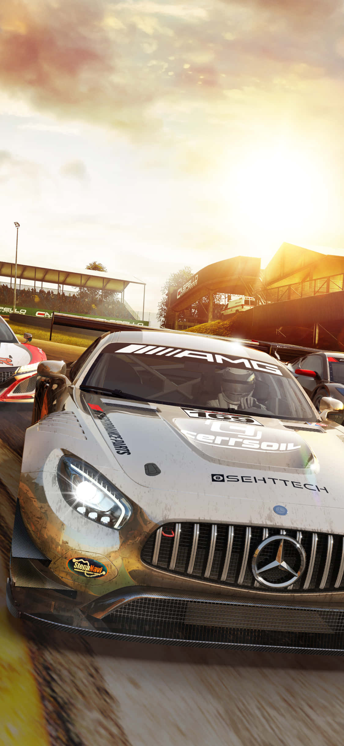 iPhone XS Max Project Cars 2 Серый 2017 Sebring Imsa Mercedes Фон Шпалери