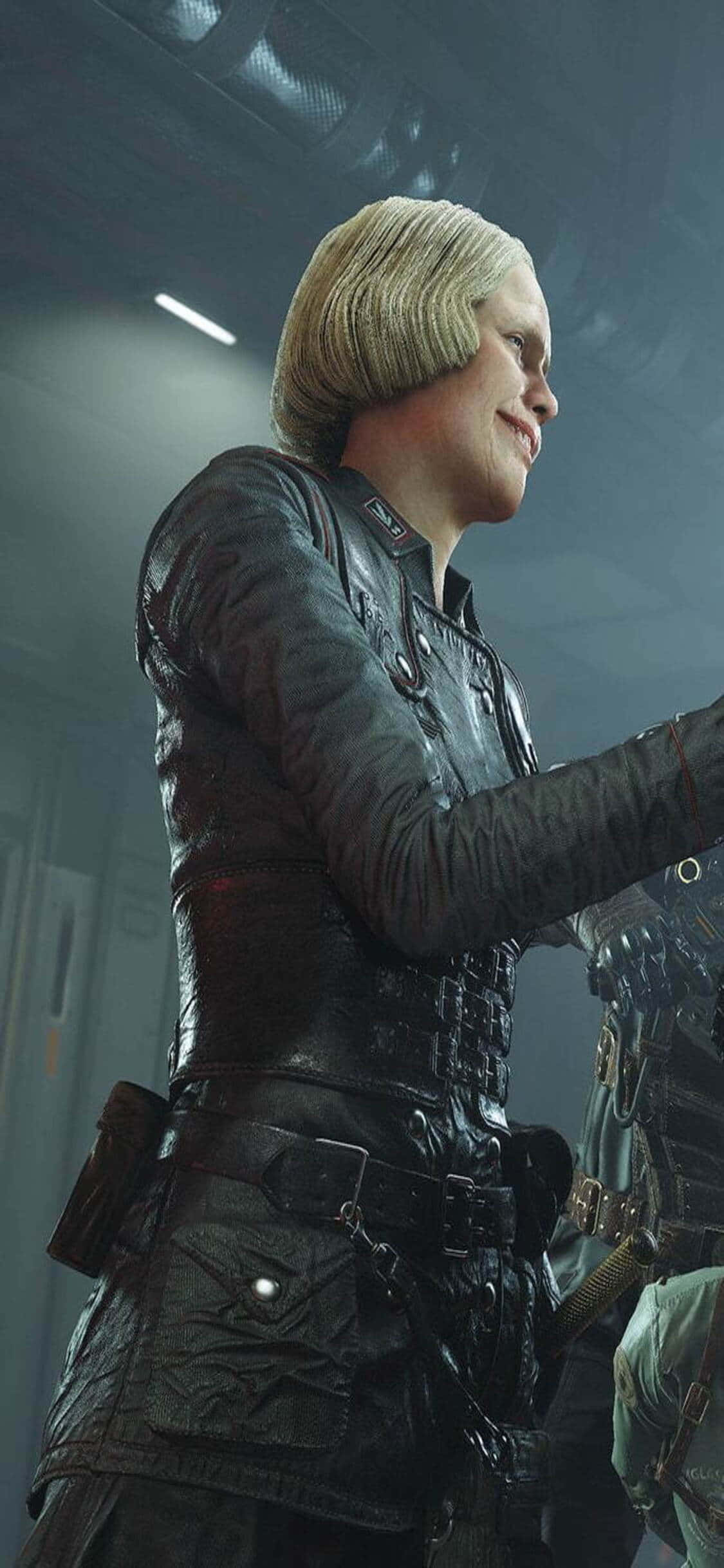 Фон iPhone Xs с Ирен Энгель из Wolfenstein II Шпалери