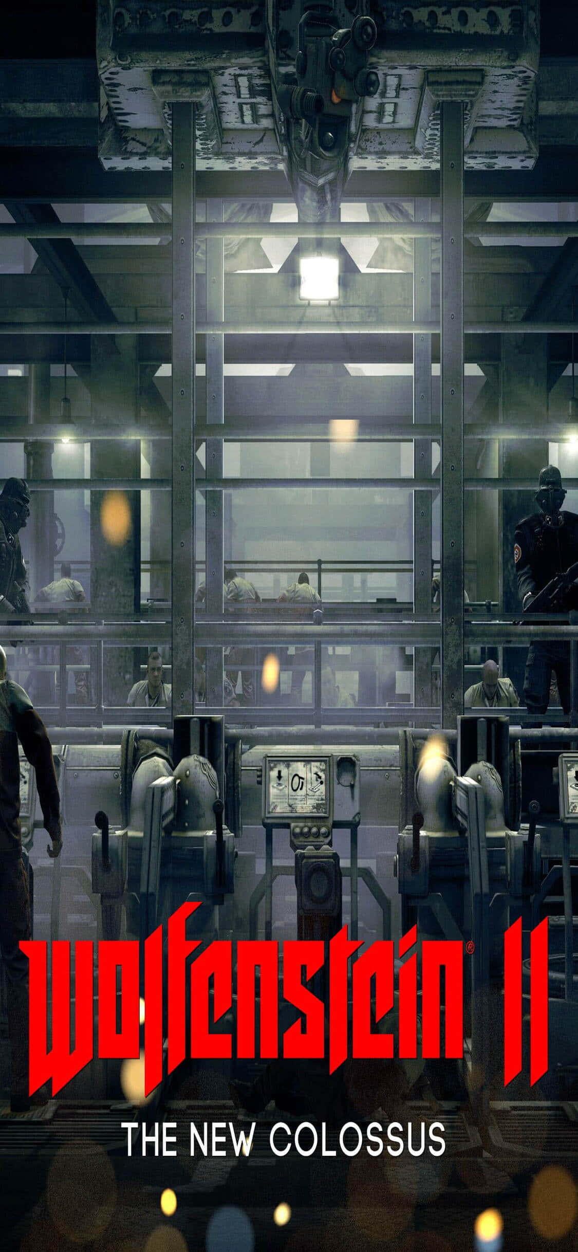 Фон iPhone Xs с базой склада Wolfenstein II Шпалери