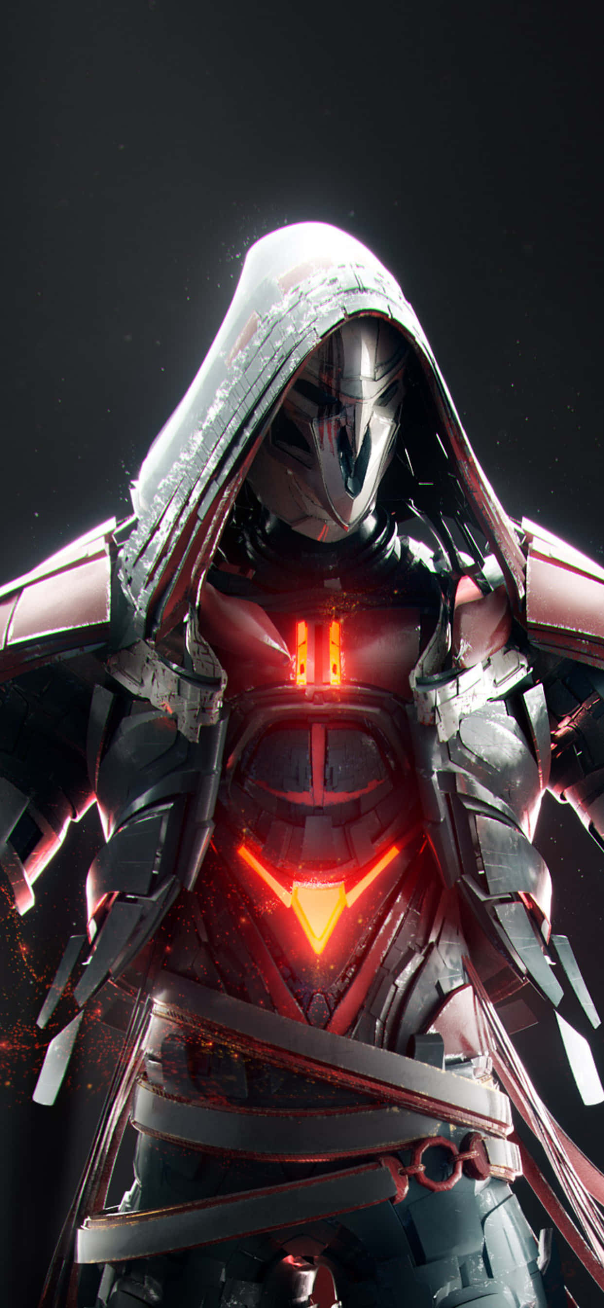 Фон для iPhone Xs Max Overwatch: Жнец в білой худи Шпалери