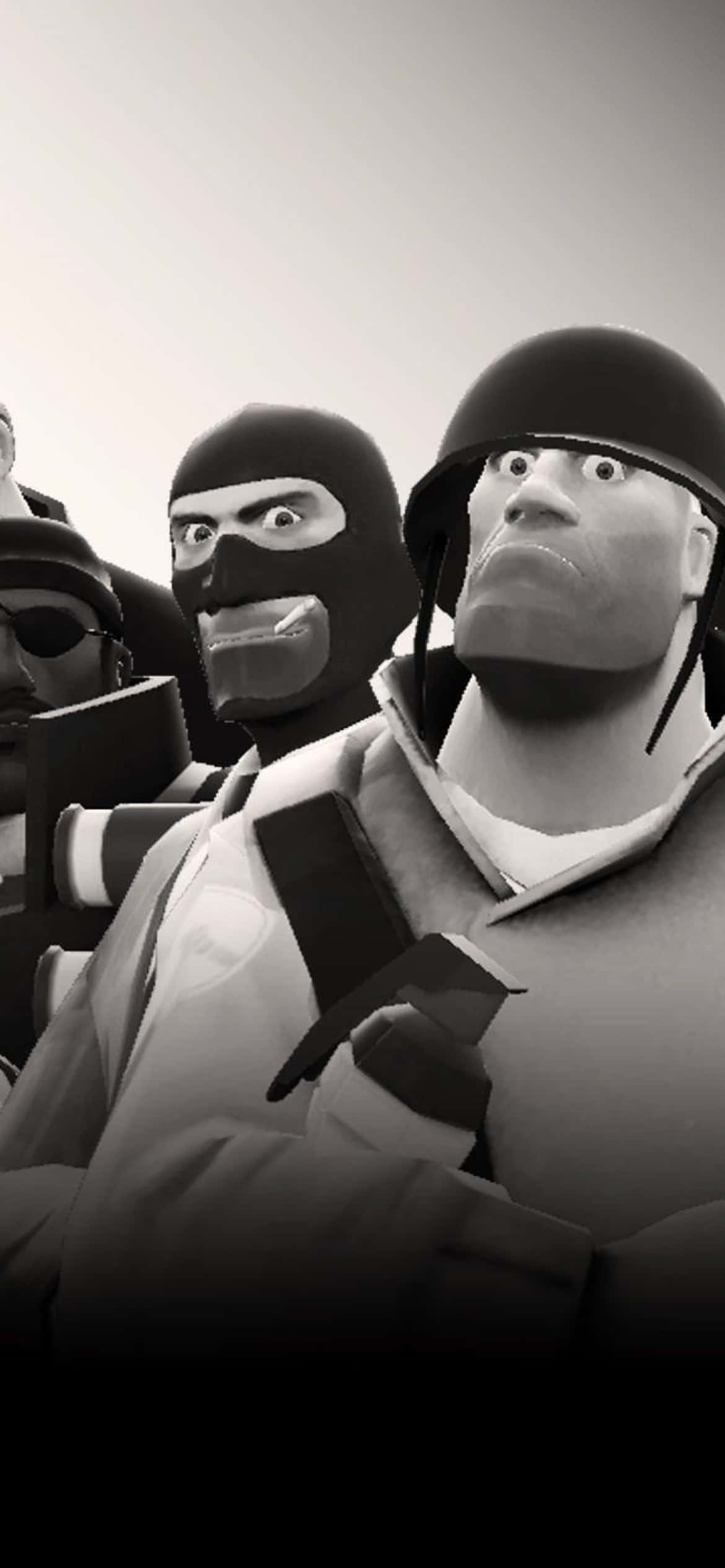 Pixel 3xl Team Fortress 2 фон Шпион и Солдат Шпалери