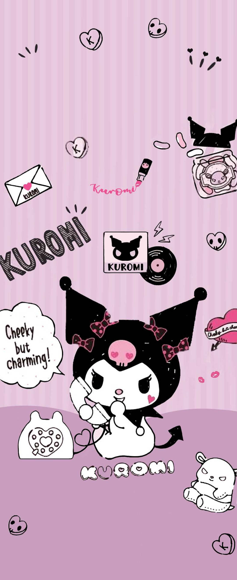Фон для телефону My Melody Kuromi — Милий естетичний гіф Шпалери