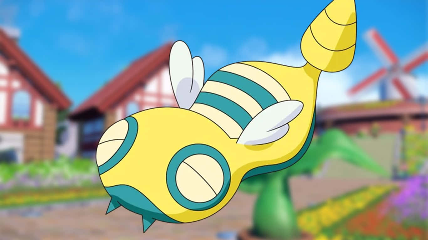 Фон з Dunsparce та будинками Шпалери