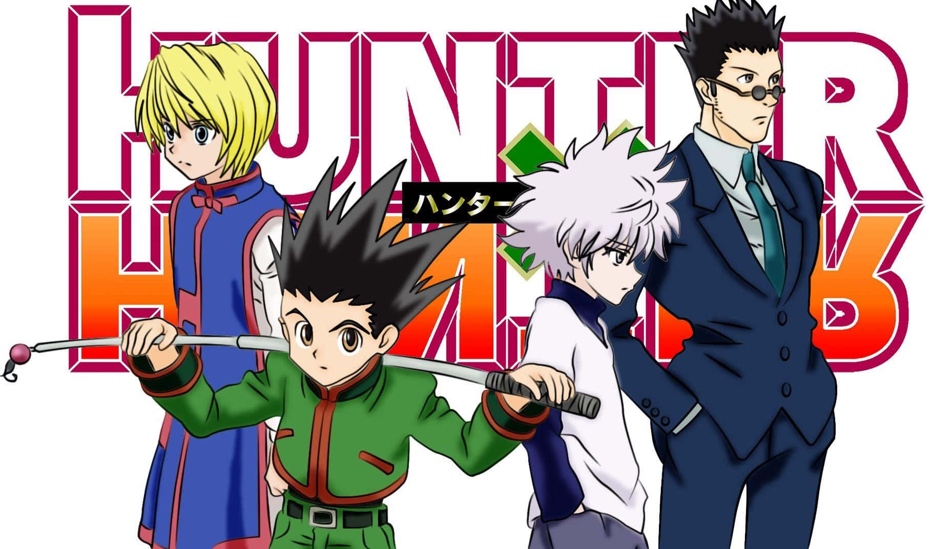 Фон з Курапікою, Леоріо, Кіллуа та Гоном із Hunter X Hunter Шпалери