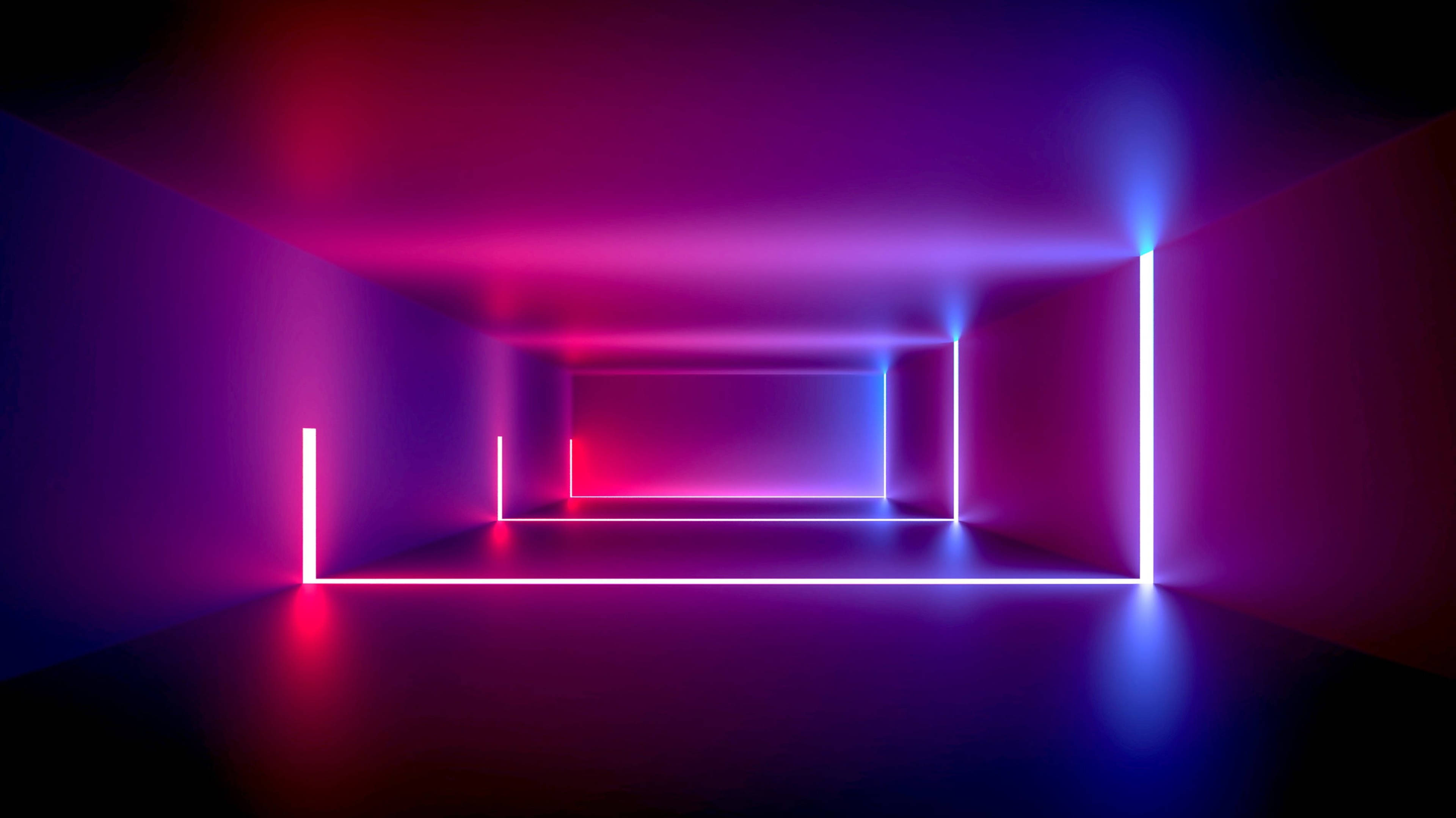 Фіолетова кімната з LED-підсвіткою 4K Шпалери