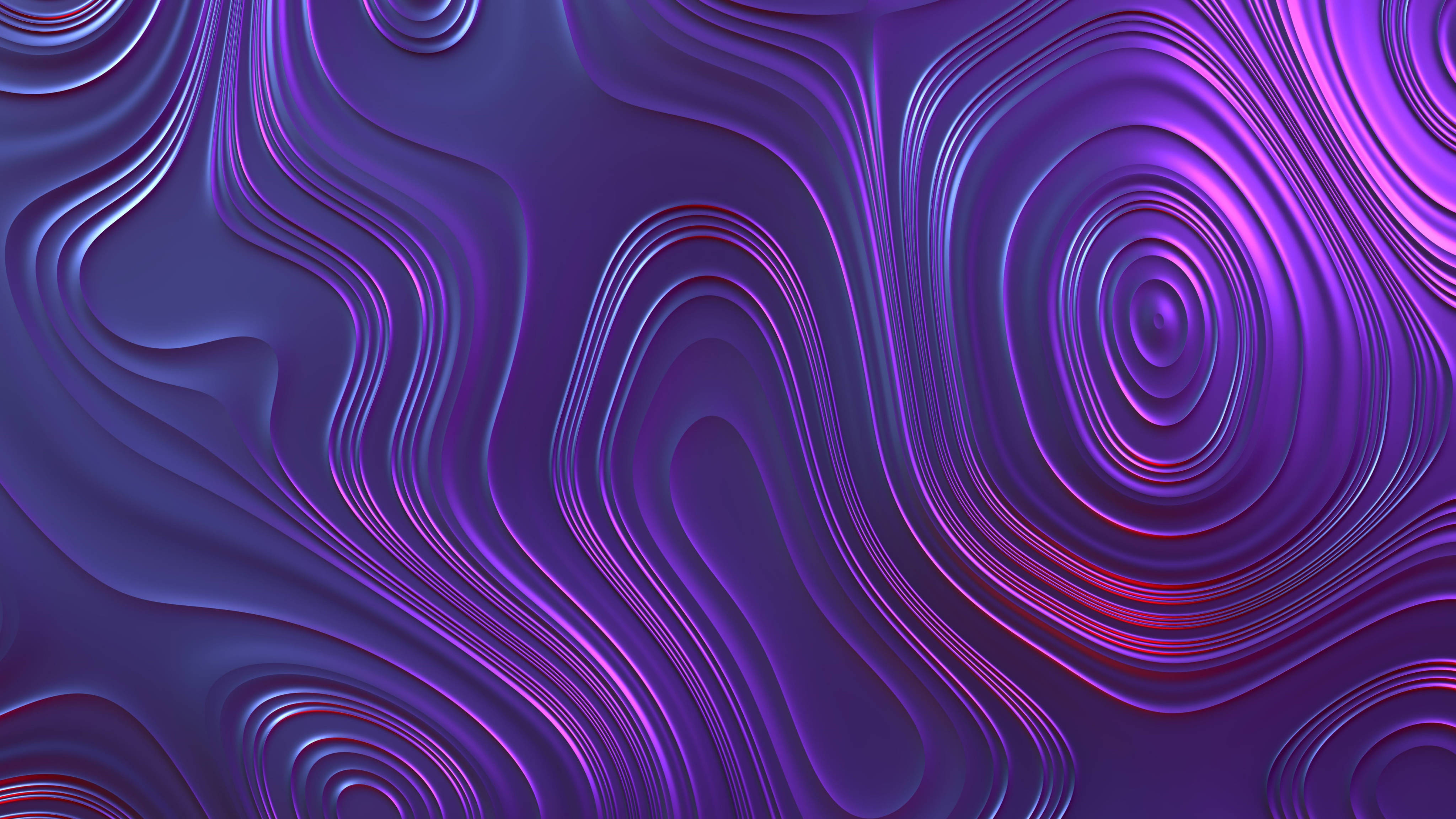 Фіолетовые эстетичные овальные волны абстракция Шпалери