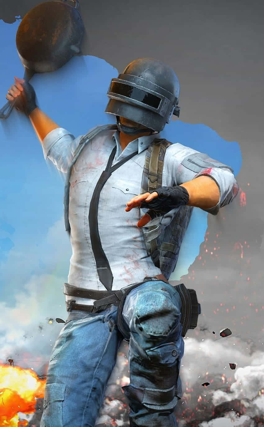 Хлопец в каскеті для зварки і сковородою Pixel 3 Playerunknown's Battlegrounds Фон Шпалери