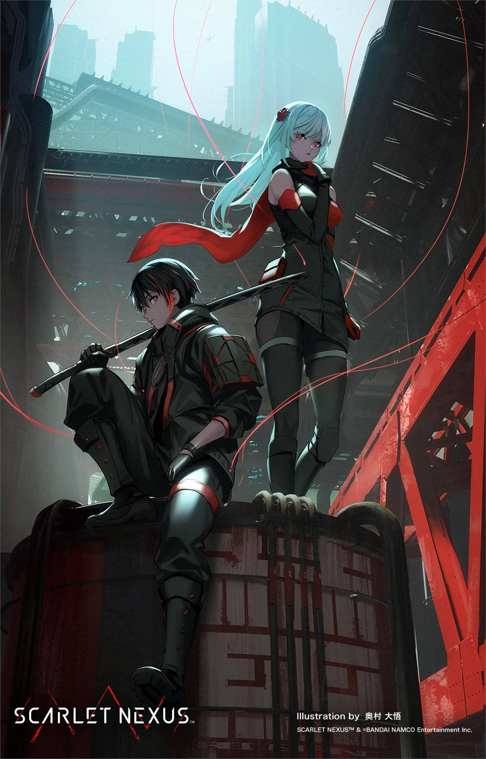 Цифровая иллюстрация Scarlet Nexus Шпалери