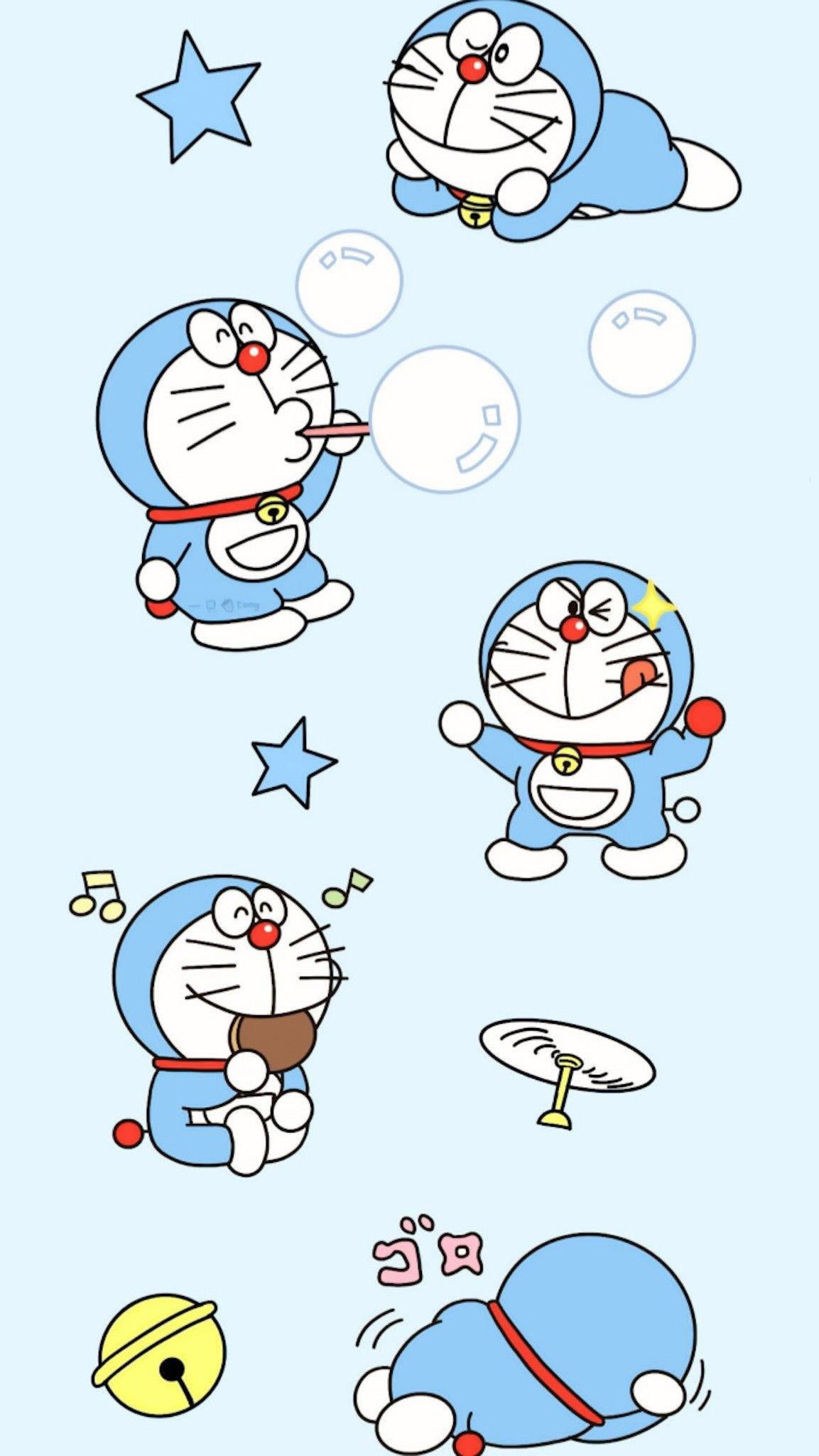 Чарівне цифрове мистецтво Doraemon для iPhone Шпалери