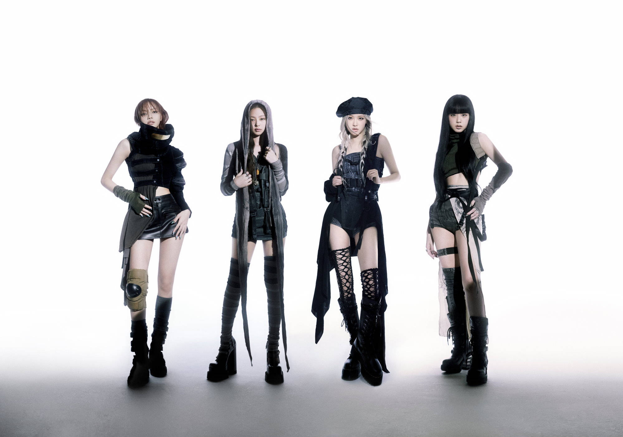 Чорні вбрання Blackpink робочий стіл — Blackpink Шпалери