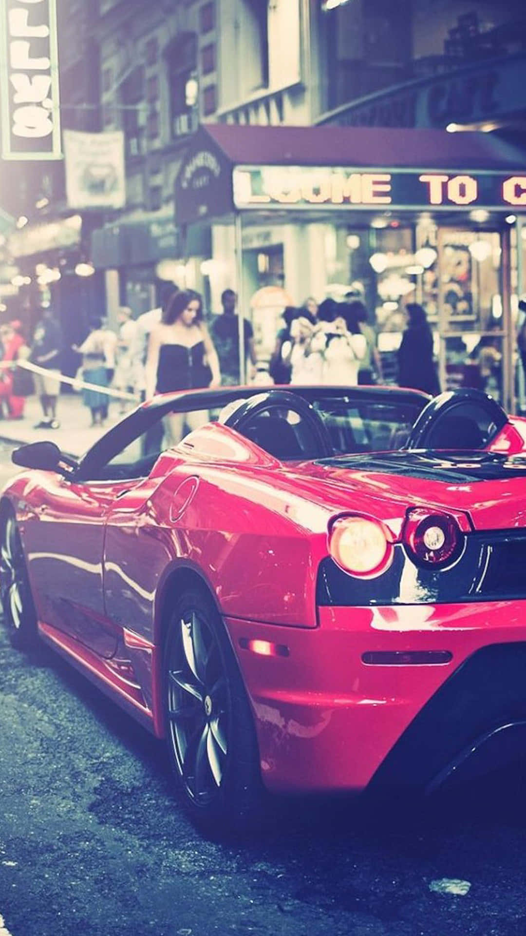 Червоний гоночний автомобіль Ferrari Шпалери