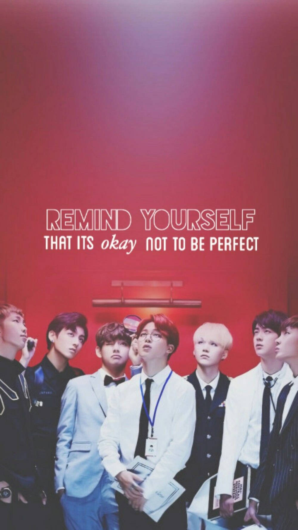 Червоний фон для теми телефону BTS Шпалери