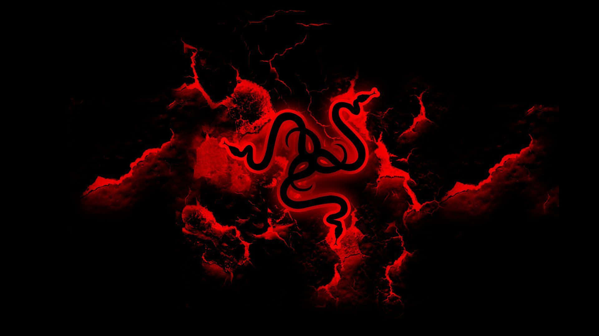 Червоний ігровий логотип Razer Шпалери