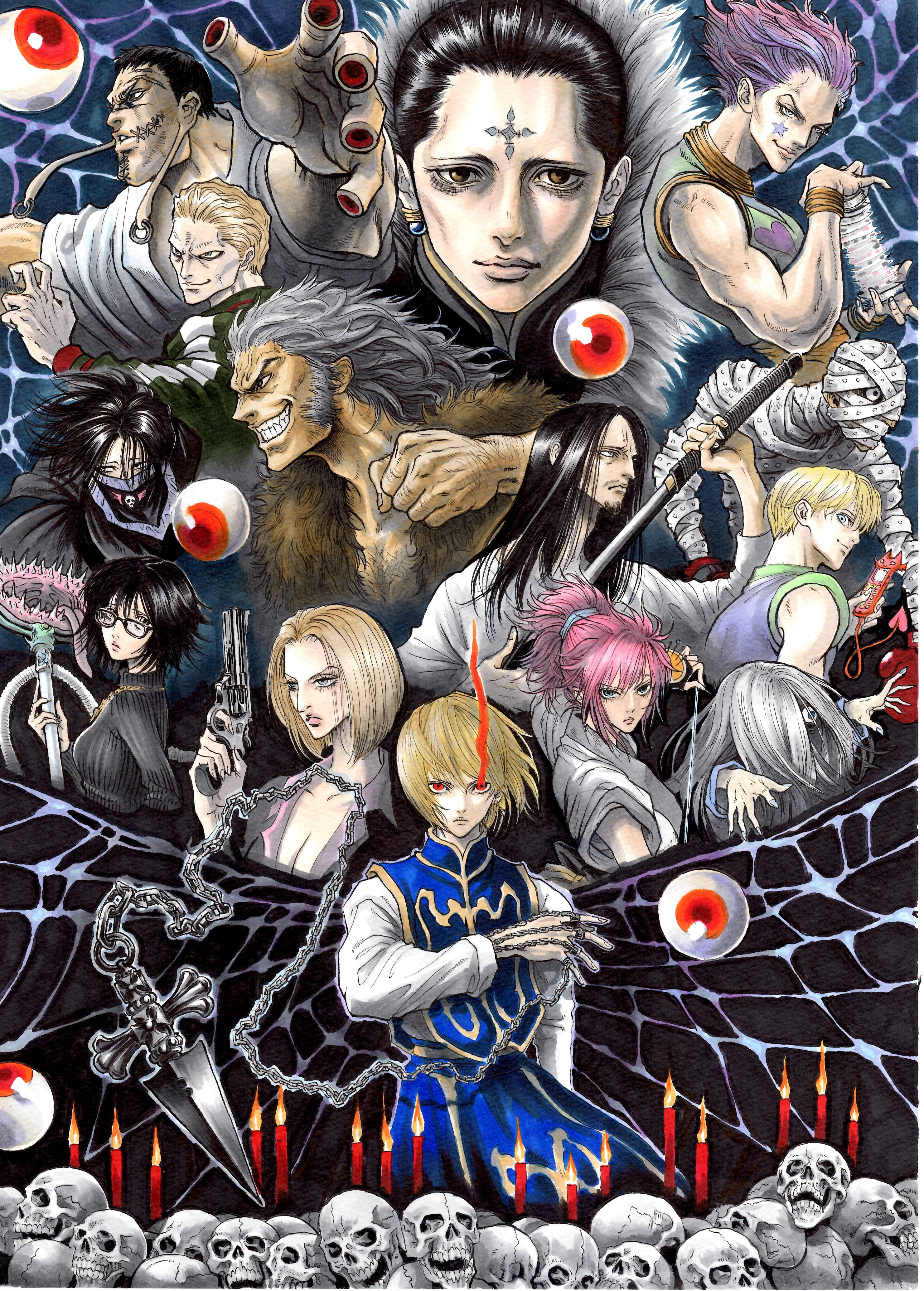 Череп арт Phantom Troupe Шпалери