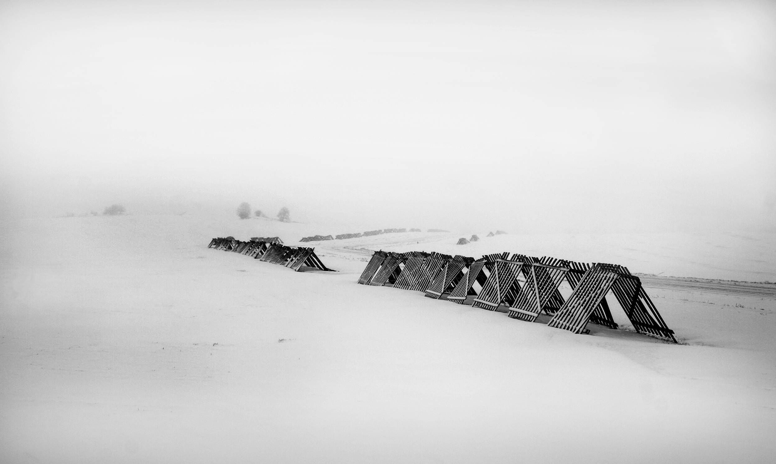 Черно-белая холодная фотография Шпалери