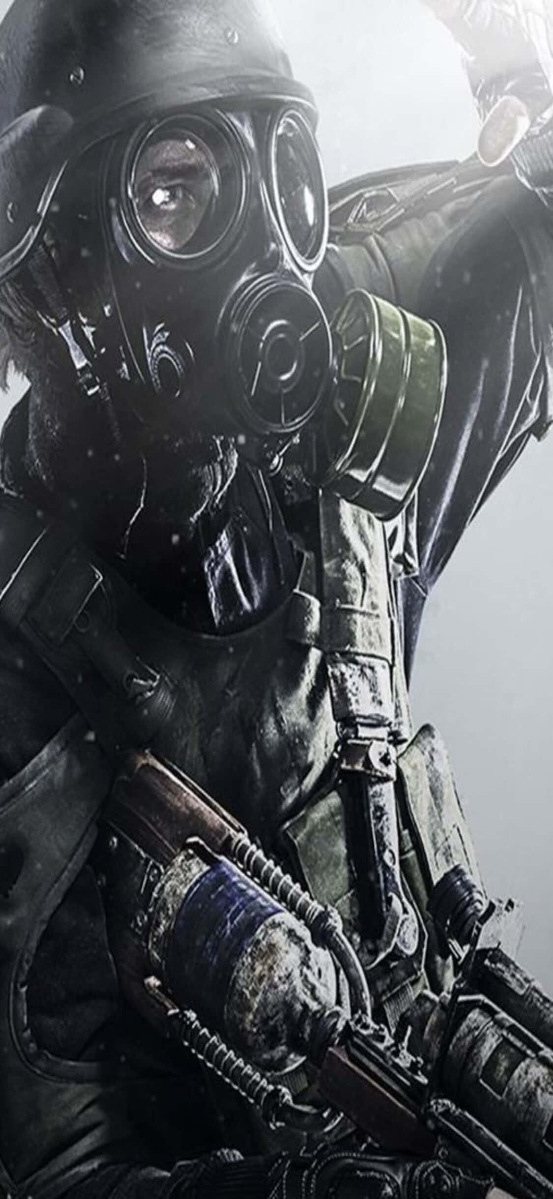 Черно-белый эффект iPhone X Metro Last Light Background Шпалери