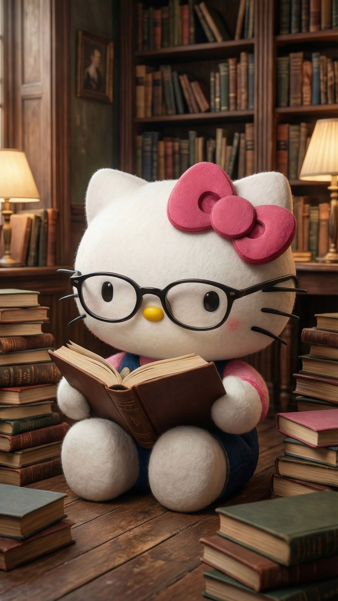 Читаю Hello Kitty Шпалери